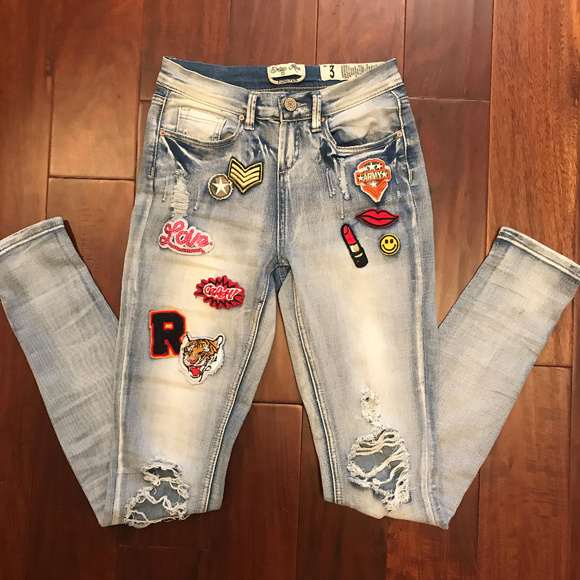 INDIGO REIN Embellished High Waist Skinny Jeans - Picture 1 of 6